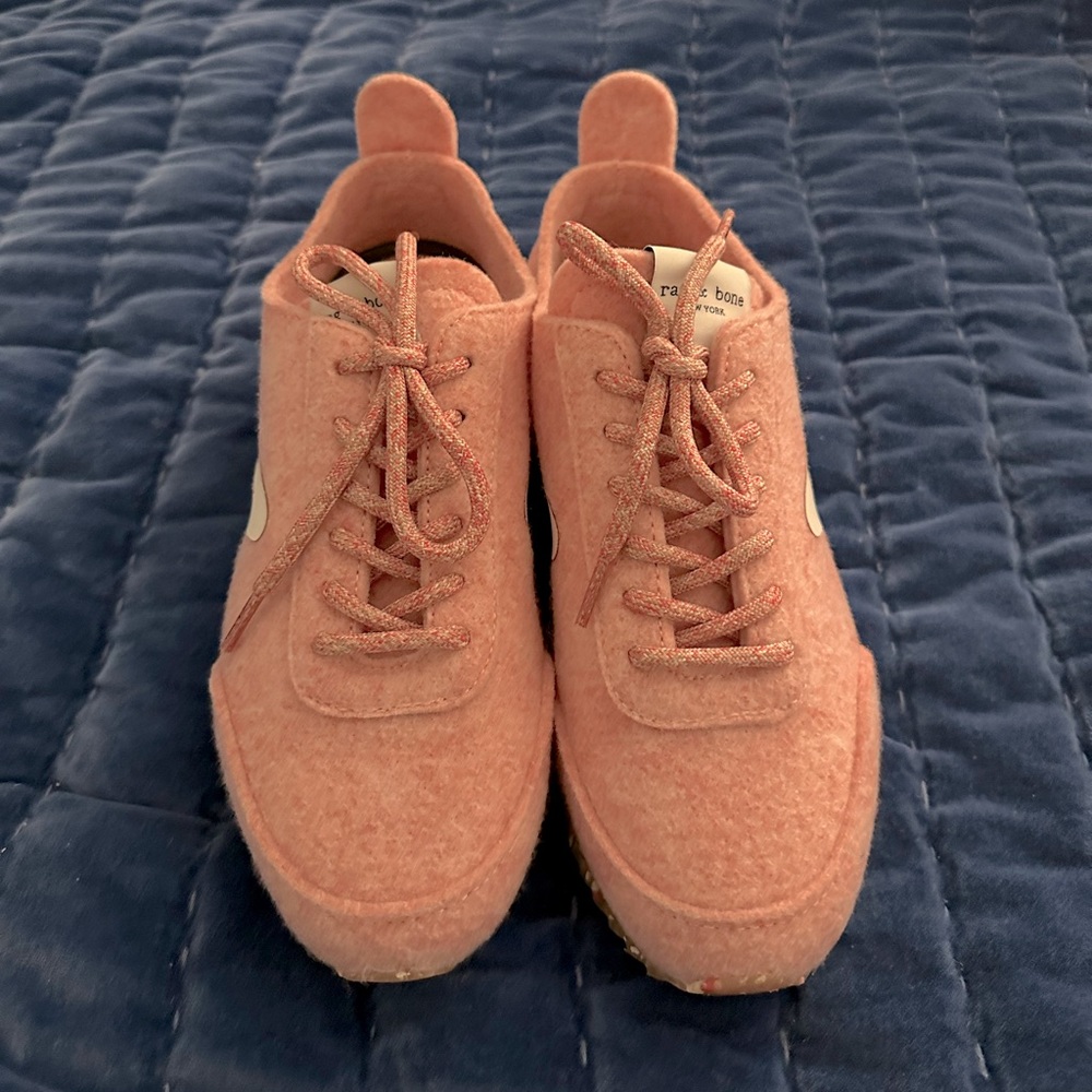 Rag & Bone Retro Runner Melange Felt Pink Sneakers